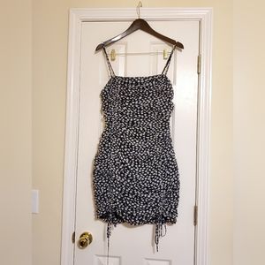 Bar III Floral Ruched Mini Dress, Large